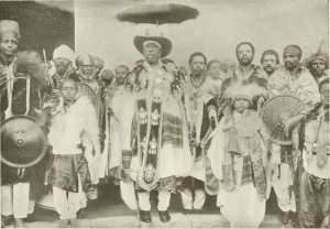 King Menelik and his suite entering Aderach