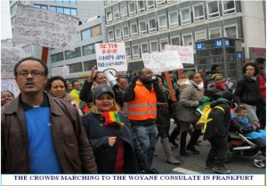ታላቅ የተቃውሞ ሰልፍ በጀርመን ፍራንክፈርት ከተማ