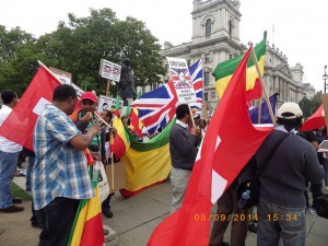 LONDON STREETS HOST ANGRY ETHIOPIANS FROM ALL OVER EUROPE